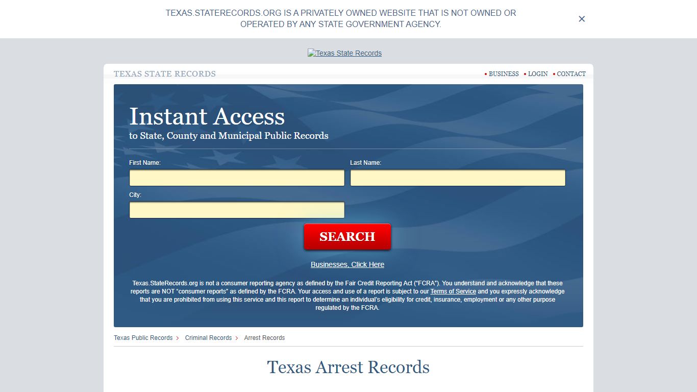Texas Arrest Records | StateRecords.org
